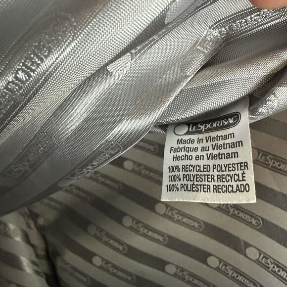 LeSportsac Large Tropical Camo Leaves Green Tote Messenger Shoulder Laptop Bag - Picture 11 of 12